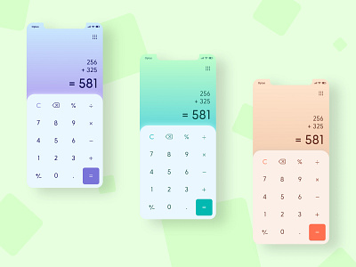 Daily UI Challenge - Day 4: Calculator app calculator daily ui daily ui challenge pastel color ui ui design