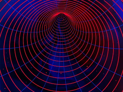 Wormhole abstract geometry color art digital graphics future futuristic portal geometric space graphic design op art optical illusion sci fi science portal visual effect