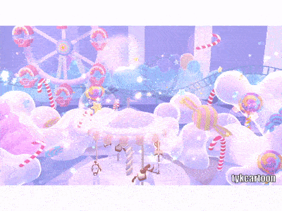 cartoon amusement park 3d candy carousel cartoon children cute fantasy ferris wheel gif happy holiday kid lollipop magic rollercoaster sweet theme park