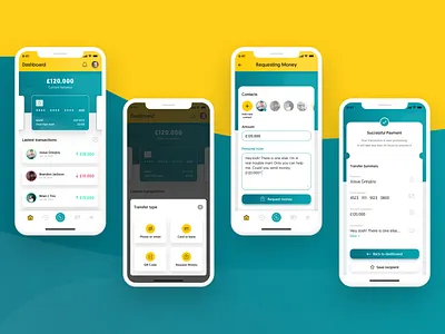 Money request flow card design concept dashboard fintech flow ios mobile ui uidesign ux