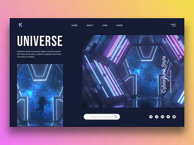 universe c4d design ui web