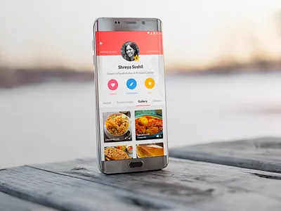 Profile Page - Mobile App app challange challenge clean concept design food gallery mobile ordering profile rating ui ux