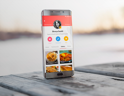 Profile Page - Mobile App app challange challenge clean concept design food gallery mobile ordering profile rating ui ux