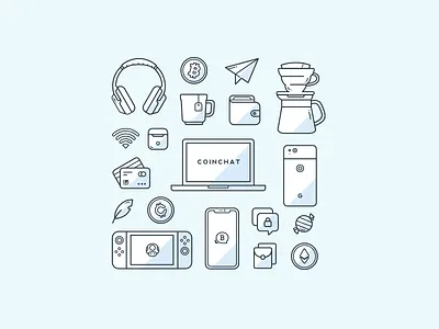 COINCHAT T-shirt IconGraphic design devinwang icon