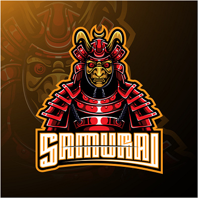 Samurai warrior mascot logo design branding design esport esports game design graphic design illustration logo mascot logo ninja samurai