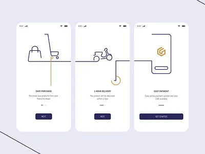 Onboarding Screens app app design design illustraion layout mobileapp mockup onboarding photoshop ui uidesign ux walkthrough