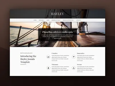 J51 Hayley - A Joomla Template joomla joomla designs joomla template joomla templates sail sailing template design templates theme theme design web design webdesign