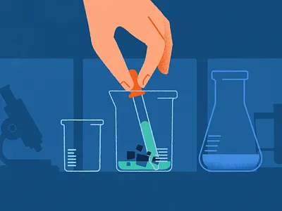 Decontamination animation blue chemicals hand illustration illustrator motion graphics offshore recycling sketch styleframe vector