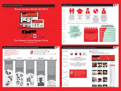 KnowLondon Media kit facts functionality graphicdesign guide hierarchy icons infographic information information design knowlondon studentguide surveys symbols type typography university user research