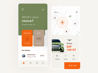 Luxury Car Rental Mobile App app car clean design luxury mobile ui ux