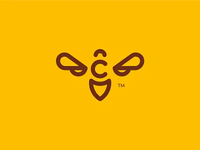 Unused Logo Concept (C+Bee) bee bees brand branding branding design design honey icon icons mark print
