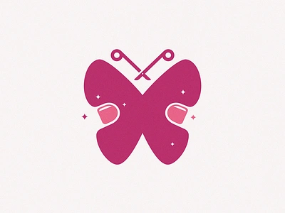 manicure/ spa salon/ beautiful beautiful butterfly logo manicure nails pedicure spa salon