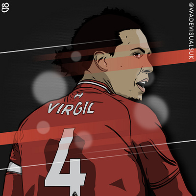 Virgil Van Dijk Illustration. Liverpool FC cartoon derby football illustration illustrator liverpool liverpoolfc premier league soccer sports van dijk virgil