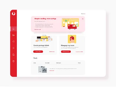 Australia Post dashboad design illustration ui ux design vector web website website design