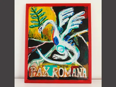 Pax Romana acrylics artwork canvas character children illustration colorful editorial illustration fineart frame paintings pokemon texture
