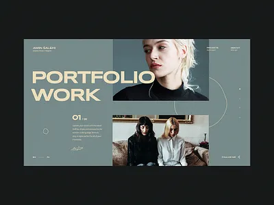 Portfolio Web Design creative design minimal portfolio trendy typography ui uiux ux web webdesign