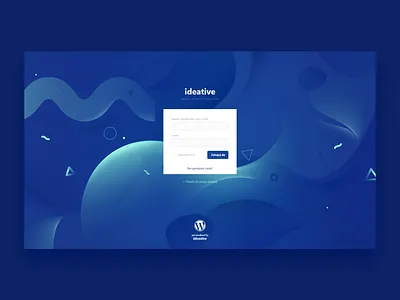 Wordpress Admin admin panel illustration login login page login screen wordpress wordpress design