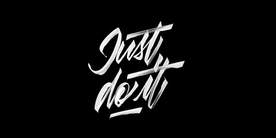 Just Do It branding calligraphy design graphic handlettering handmade lettering logo type typo typography