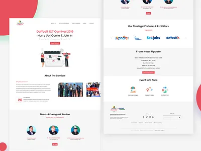 Event Management Landing Page UI branding design icon type typography ui ux web website