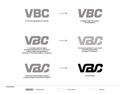 VBC - Logotype process brand branding company construction contracting corporation design designer identity logo logotype los angeles process vector