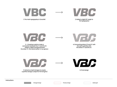 VBC - Logotype process brand branding company construction contracting corporation design designer identity logo logotype los angeles process vector