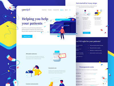 Good Pill - Web Design health health technology illustration non profit startup technology visual identity web design webdesign website