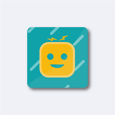 Robot AI app design icon illustration mobile