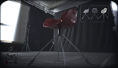 Director Chair 3d artist 3d modeling 3dsmax chair director chair ferniture product red rendering substance painter texturing