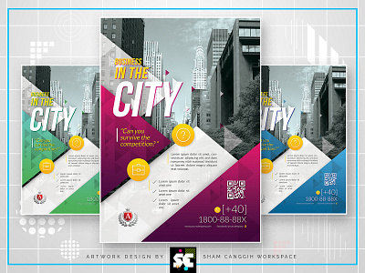 Creative Corporate Flyer business easy editable elegant flat flyers geometry green magazine marketing maroon material modern office picture product promotion purple square template