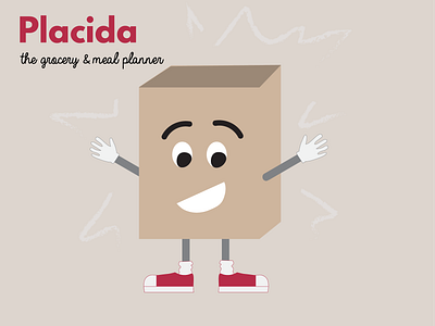 Dribbble Warmup - Placida adobe adobe illustrator character character design groceries illustration meal planner meal prep