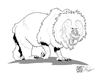 Cercopithurus character design conceptart design drawing epicmade fantasy illustration monster