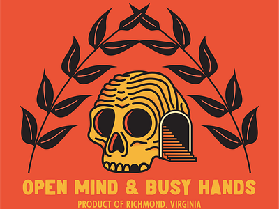 Open Mind branches busy illustration leaf leaves open mind richmond skull vector virginia