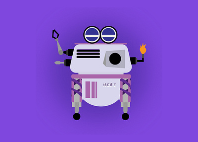 Robot H-ER-C - Dribbble Rebound adobe illustrator graphic design illustration illustrator rebound robot robots vector vector art