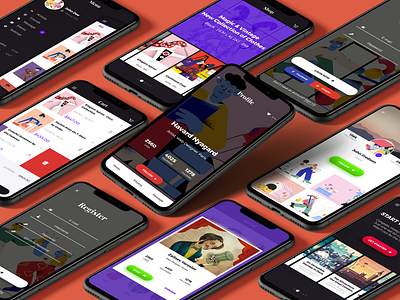 Social Business App Concept ui ux
