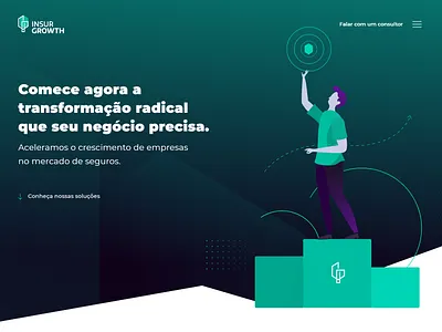 InsurGrowth Hero Illustration design illustration ilustração ui uidesign vector web website