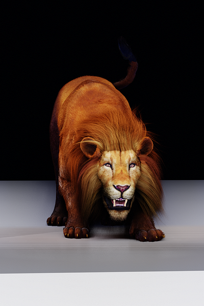 Lion 3d 3dart abstract design animation artist character design digitalart graphicdesign illustration