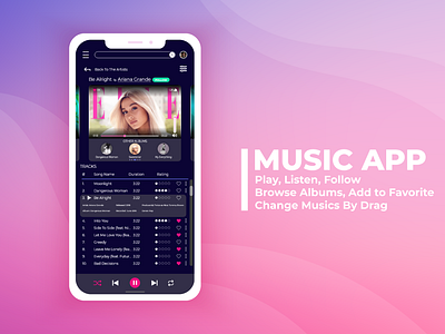 Music Player App's Track Playing UI adobe illustrator adobe xd calm illustration music app music player ui ux