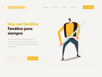 star wars fan landing branding fan fanpage illustration landing landing design minimal people saber simple software startup starwars ui