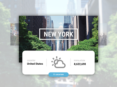 Info Card | Day45 #DailyUI adobe xd dailyui dailyui45 design digital illustration logo meteo newyork ui unitedstates webdesig website whater