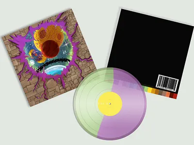 Window in the wall branding design illustration jacket vinyl vinyl record