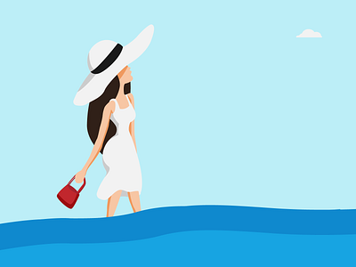 Beach Stroll adobe adobe illustrator design digital illustration illustration illustrator vector