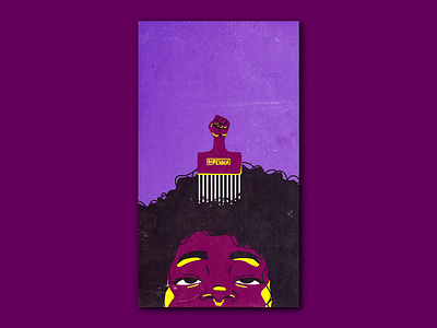 Fork Comb afro afro hair black black power design ghetto hip hop illustration madewithcoolors poster design urban urban art