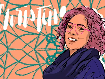 Christina illustration portrait procreate