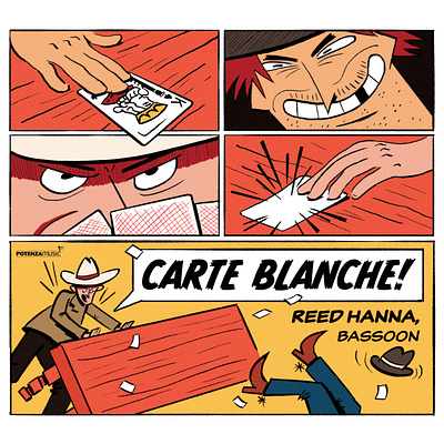 Carte Blanche Album bassoon comic comic art comic book playing card spaghetti western western