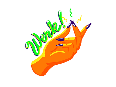 Werk! character design hands illustration nails procreate