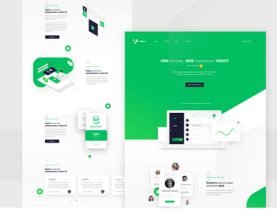 Crm system landing page crm landing page ui ui design web