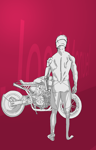 Before the release design illustration motorcycle work