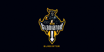 Gladiator Mascot Logo art branding cartoon logo character clean design esport logo esports game gladiator gladiator logo graphic design illustration logo logo design mascot mascot logo simple typography vector