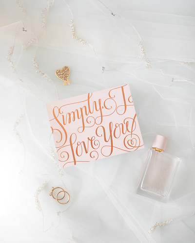 "Simply, I Love You" lettered card design foil stamped lettering lettering artist lettering design lettering designer lovely print design stationery stationery designer