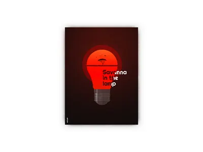 Savanna in the lamp adobe art design digital graphic illustrator photoshop poster red savanna web webdesign yolopek